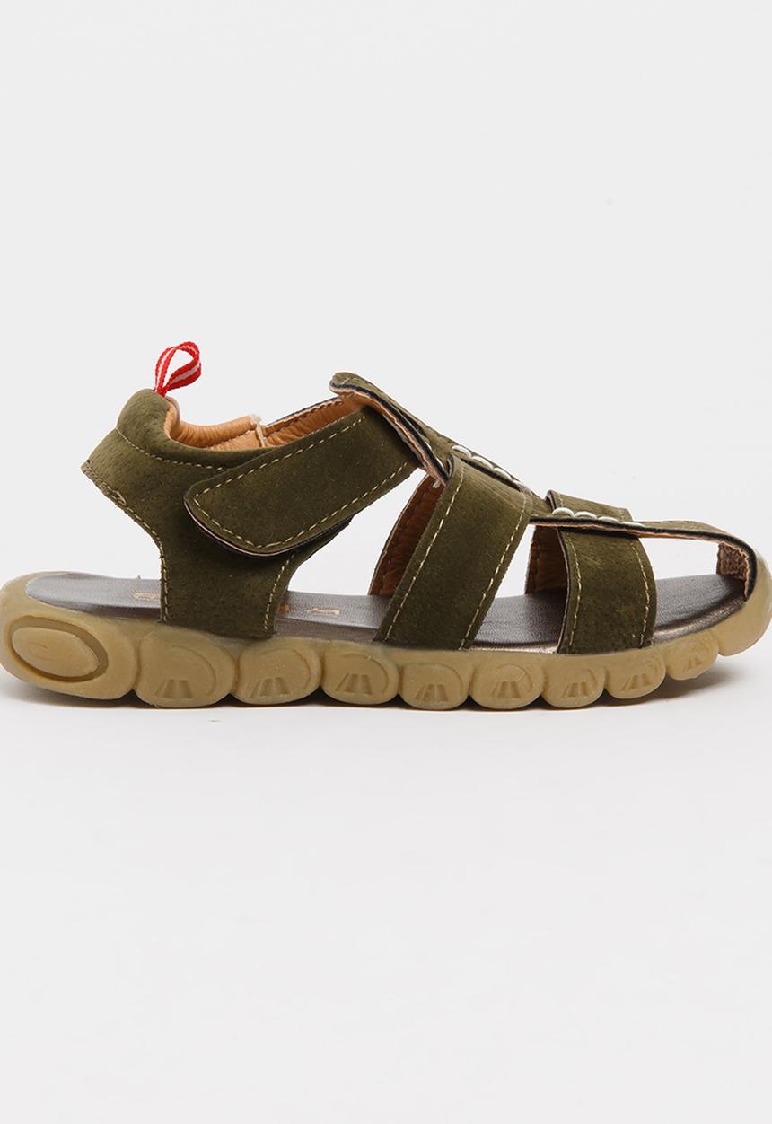 Pop Candy - Boys Sandal Khaki Green