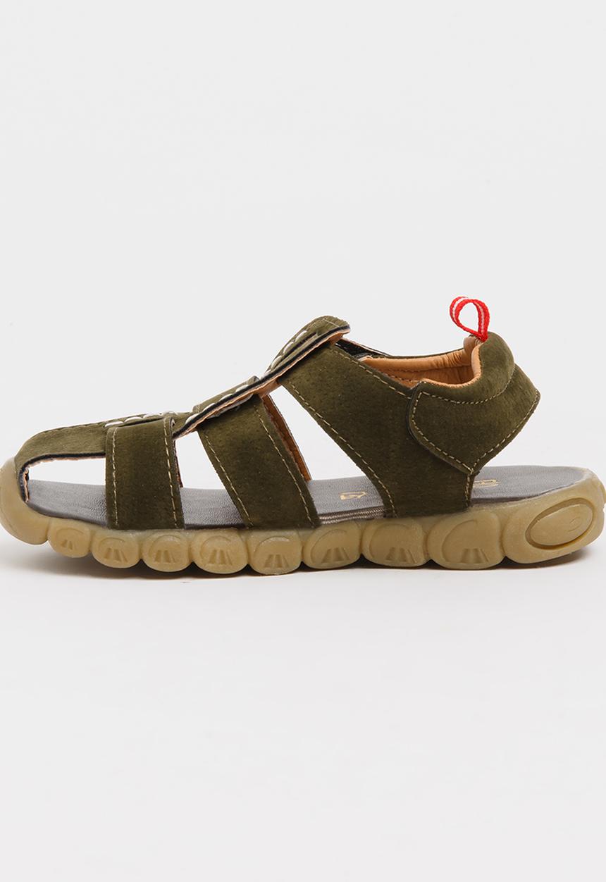 Pop Candy - Boys Sandal Khaki Green
