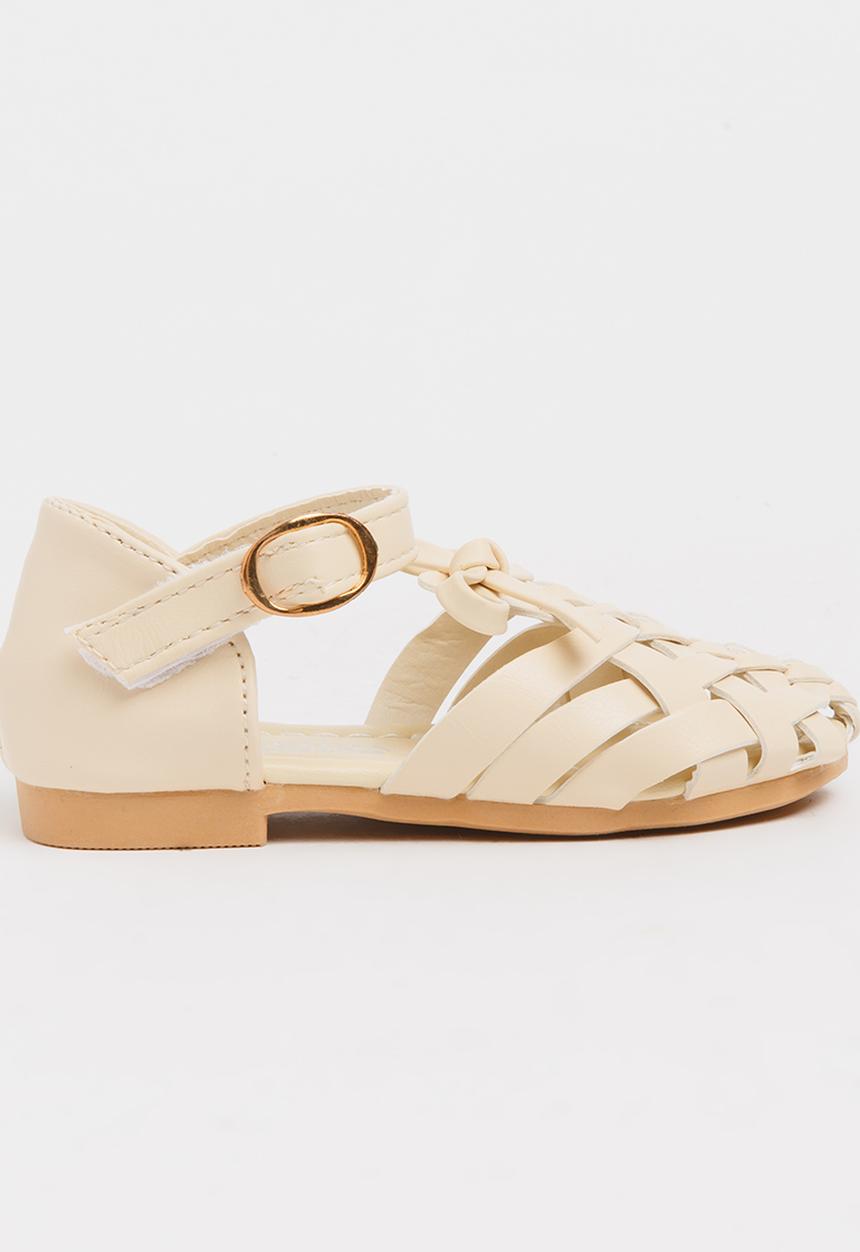 Pop Candy - Girls Cage Sandal Stone