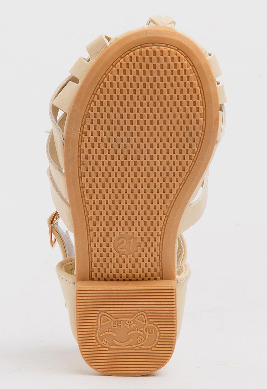 Pop Candy - Girls Cage Sandal Stone