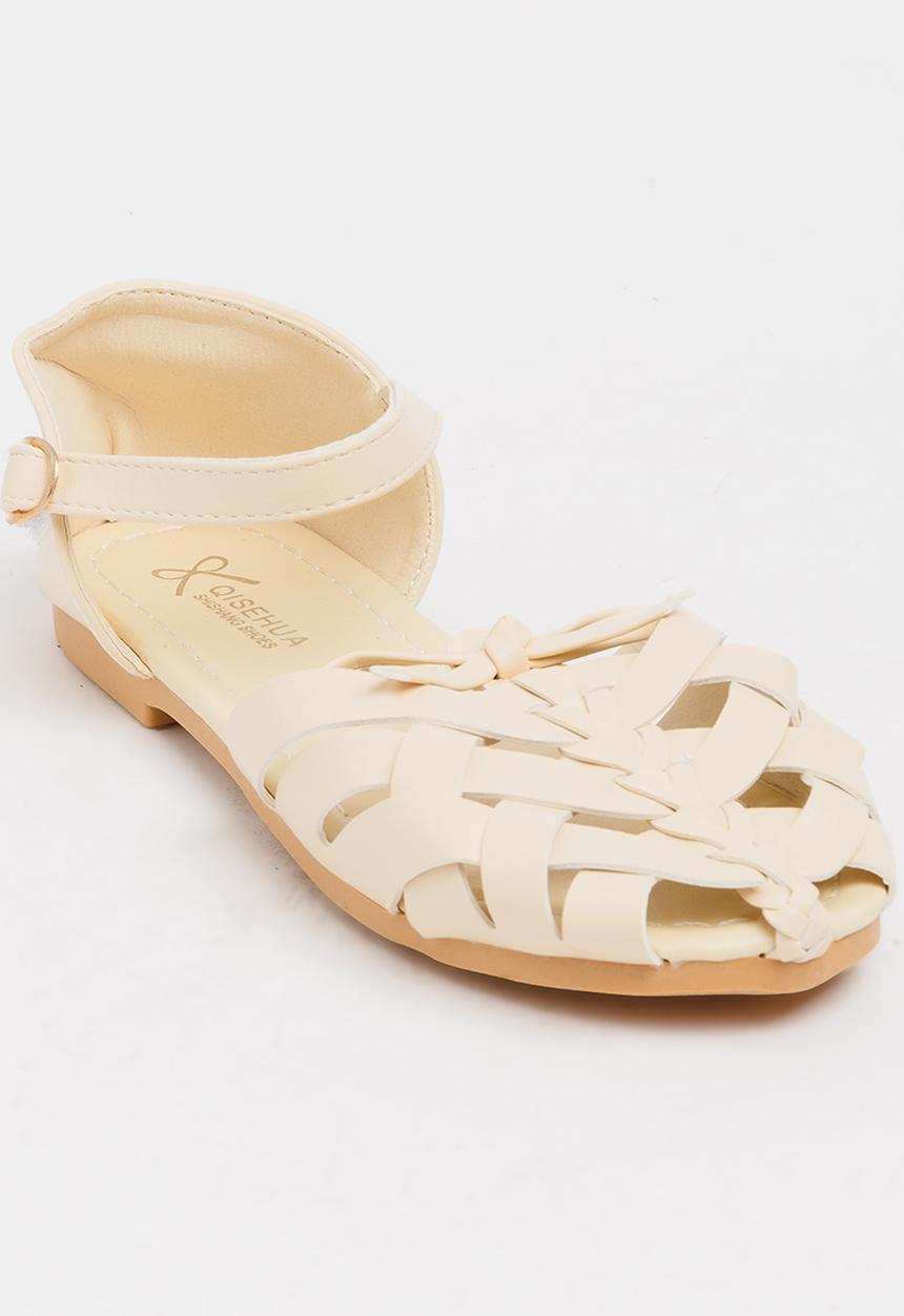 Pop Candy - Girls Cage Sandal Stone