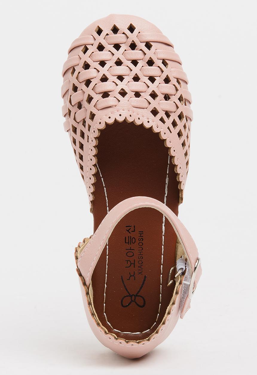Pop Candy - Girls Cage Sandal Pale Pink