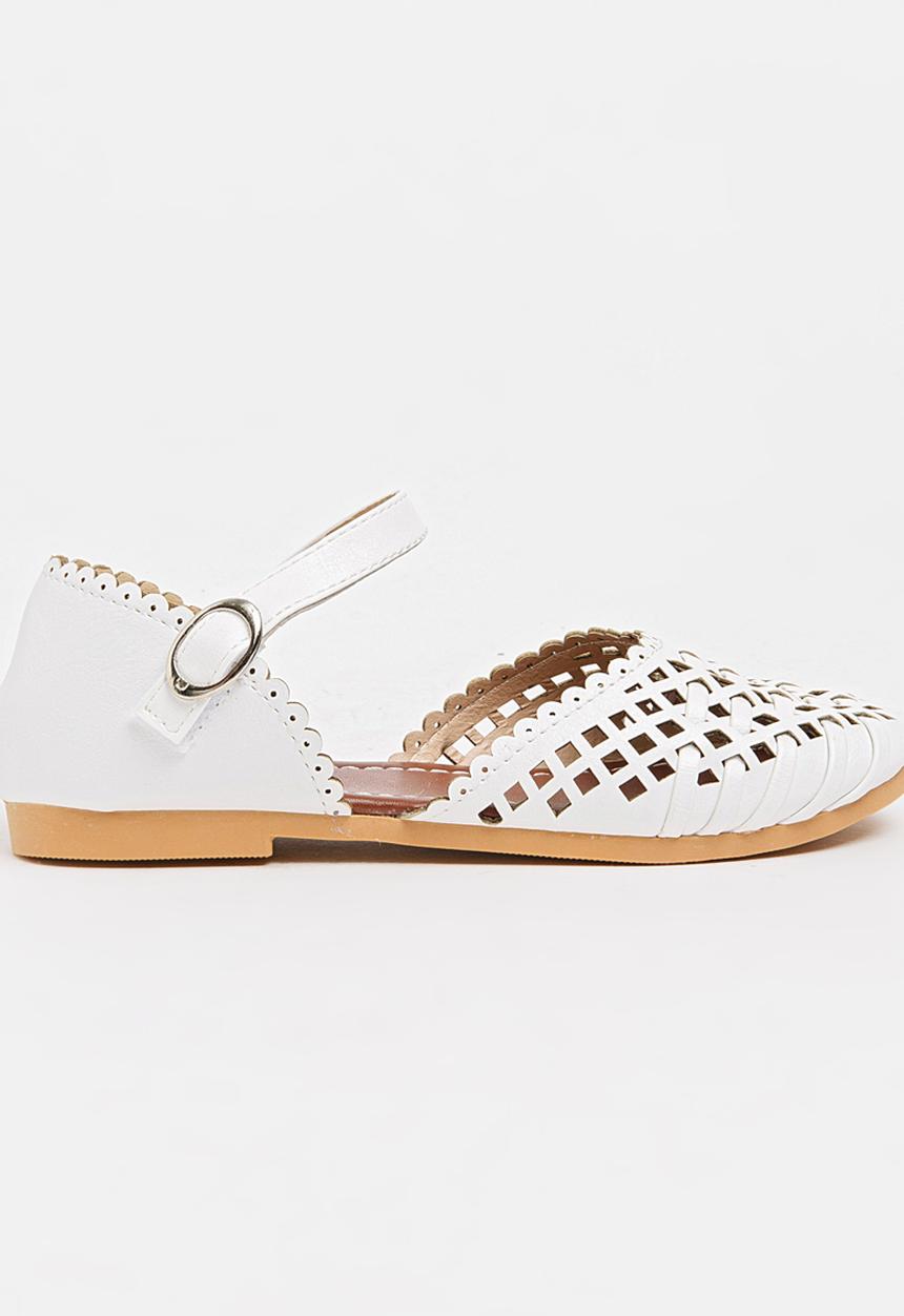 Pop Candy - Girls Cage Sandal White