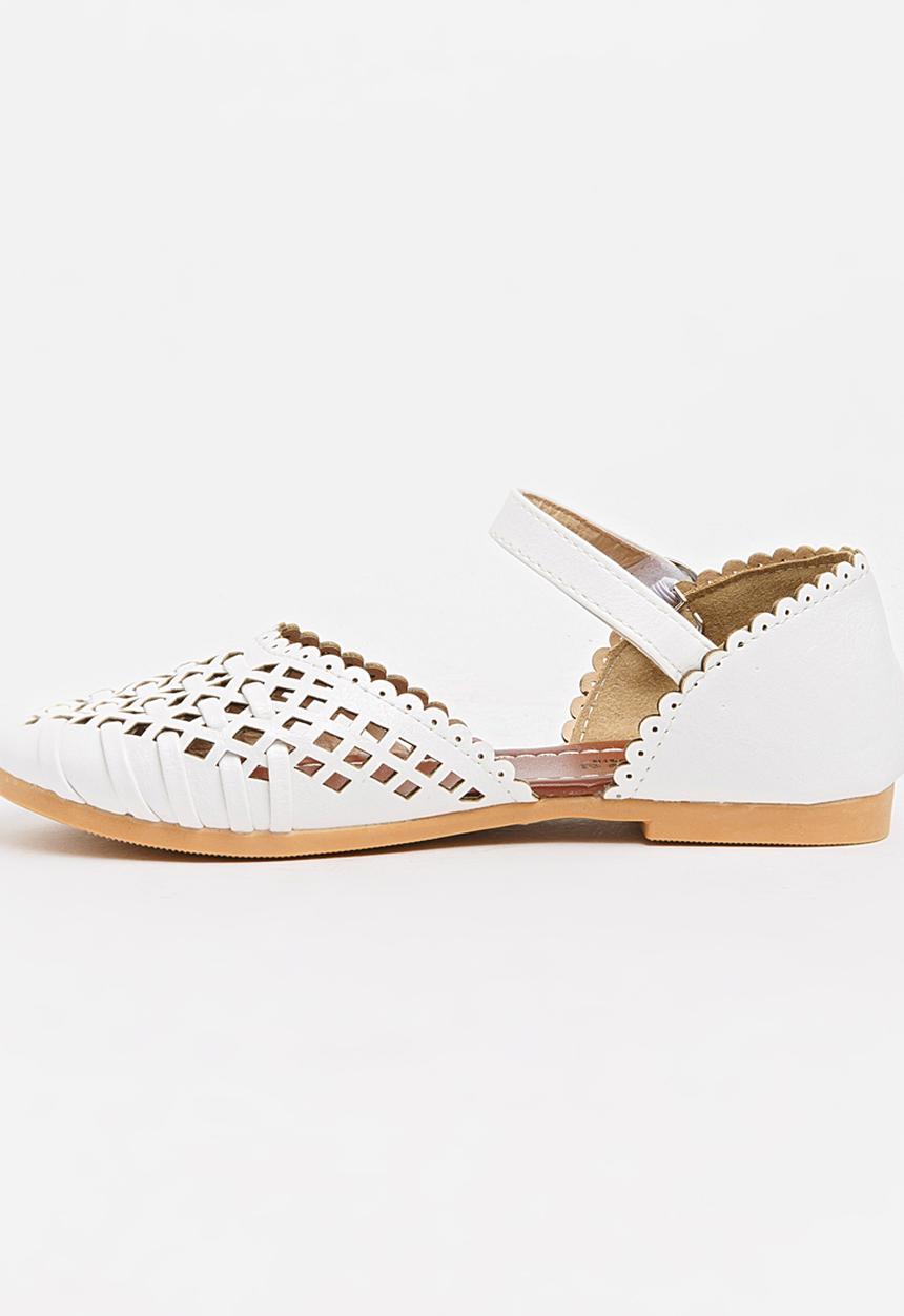 Pop Candy - Girls Cage Sandal White