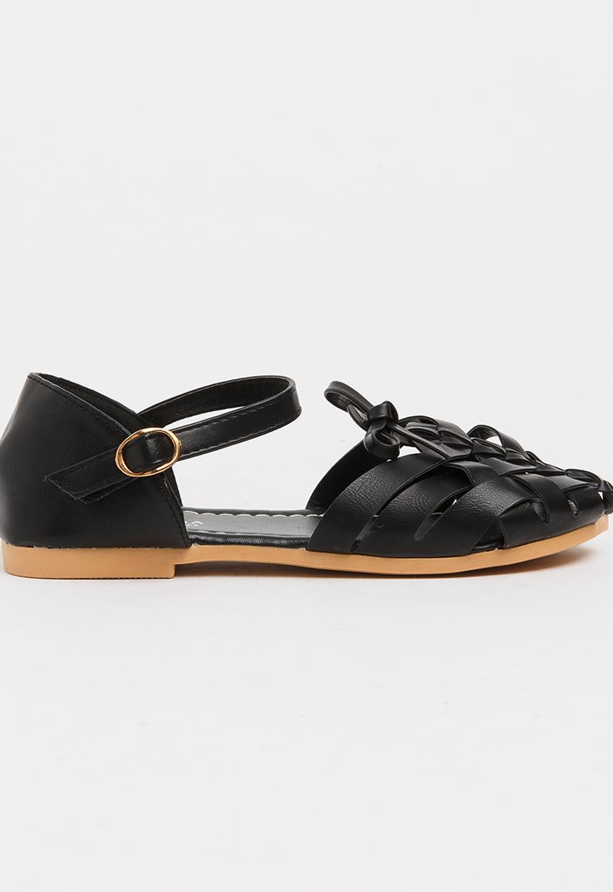 Pop Candy - Girls Cage Sandal Black