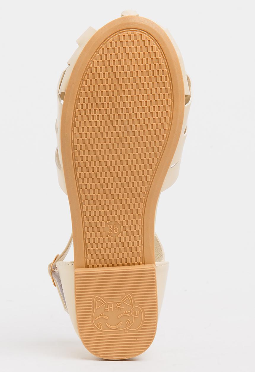 Pop Candy - Girls Cage Sandal Stone