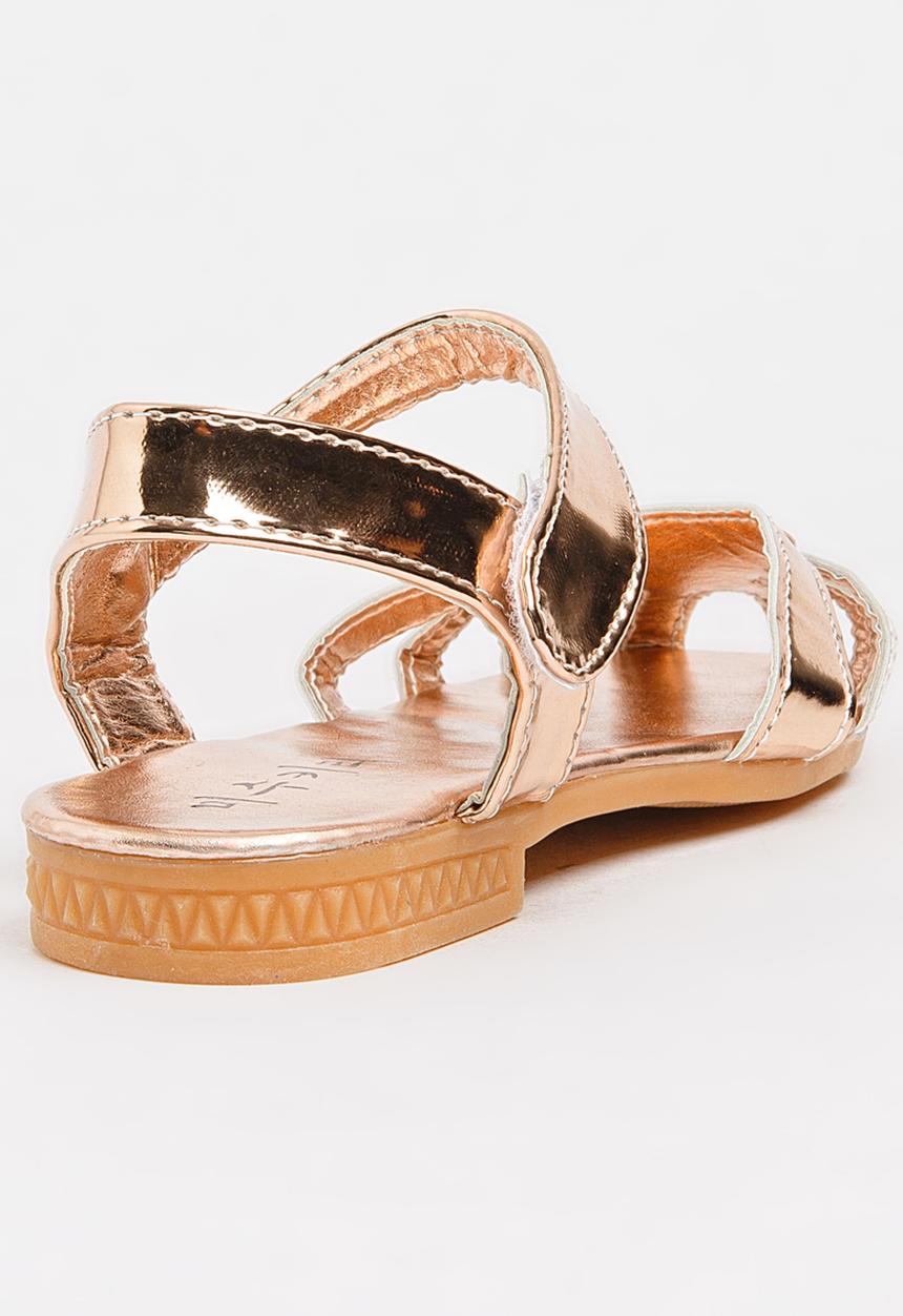 Pop Candy - Sandal with Heart Detail Rose gold