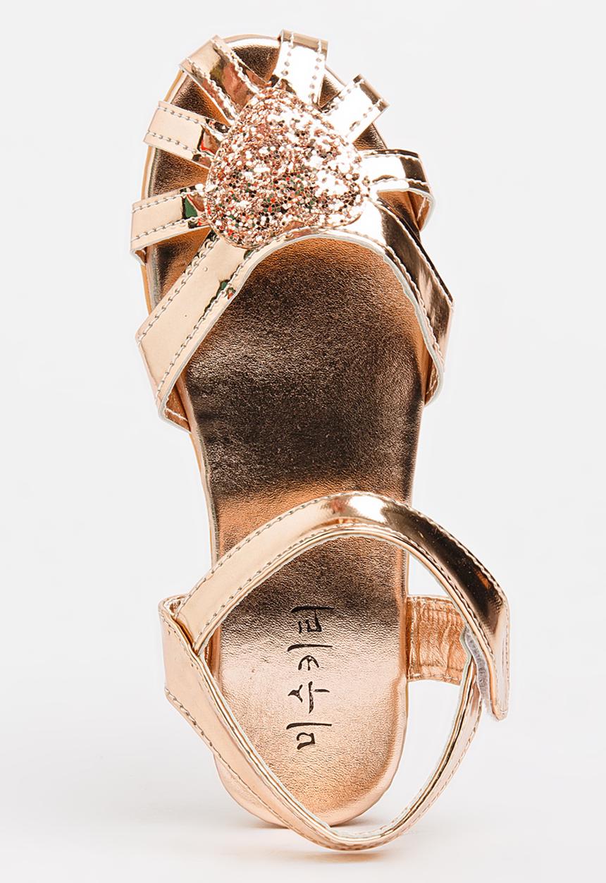 Pop Candy - Sandal with Heart Detail Rose gold
