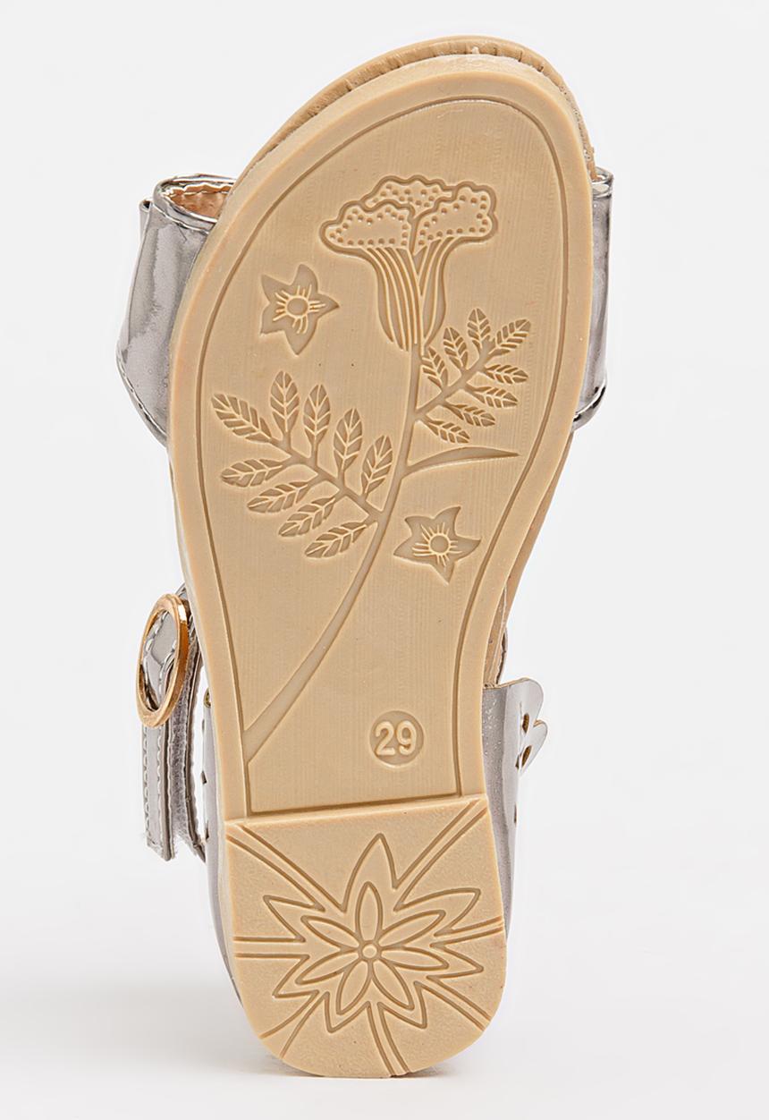 Pop Candy - T-Bar Sandals with Bow Silver