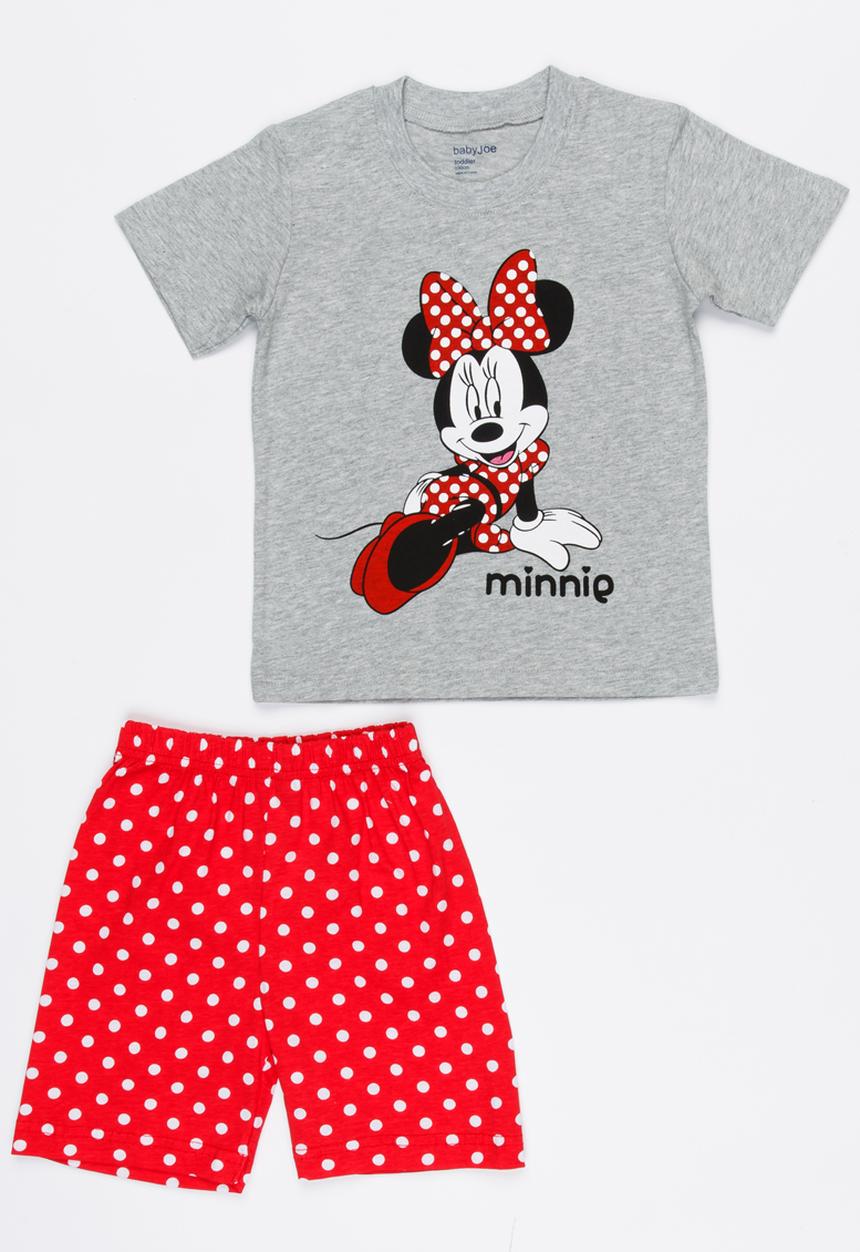 Pop Candy - Girls Printed  PJ Set Red