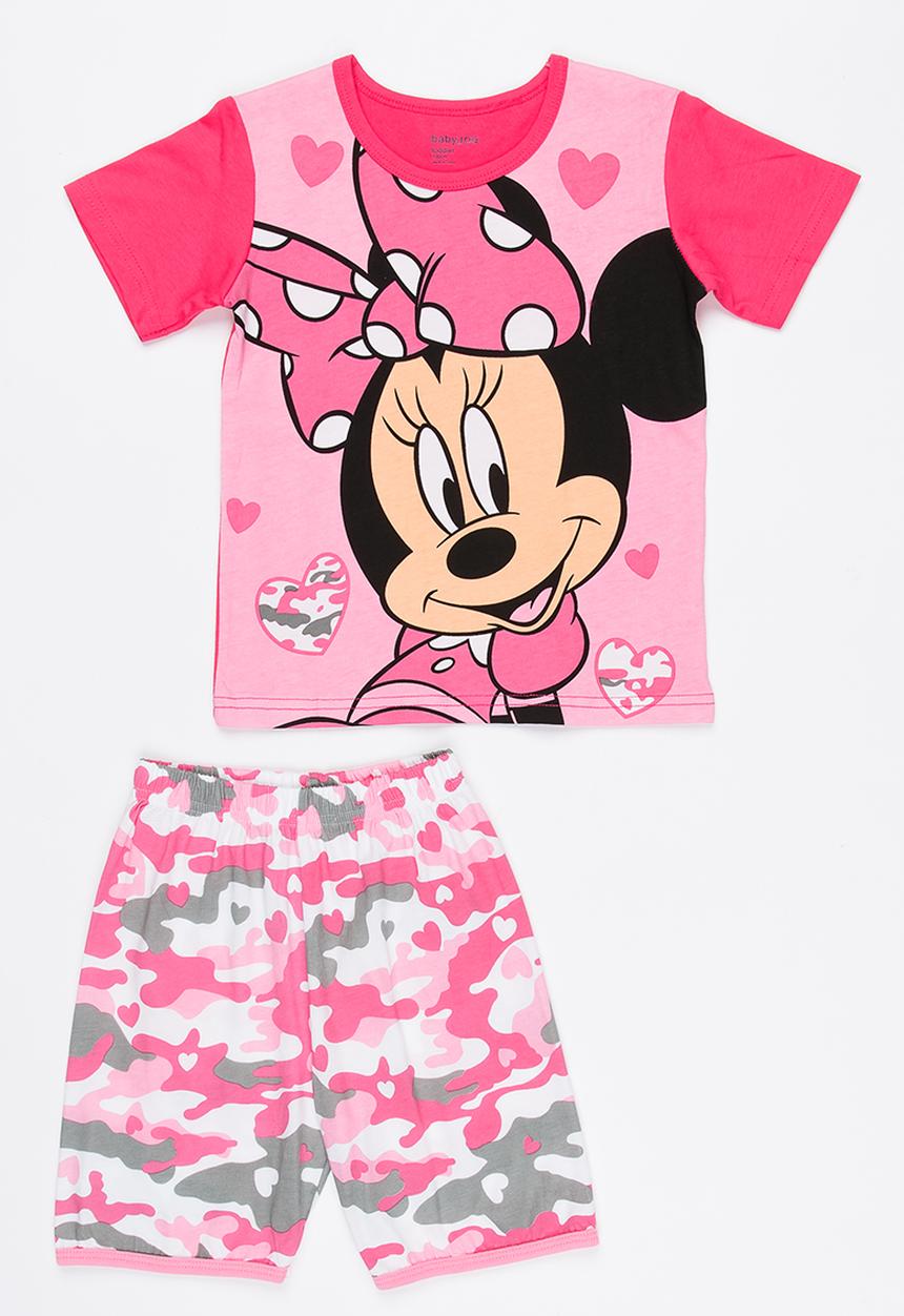 Pop Candy - Girls Printed PJ Set Mid Pink