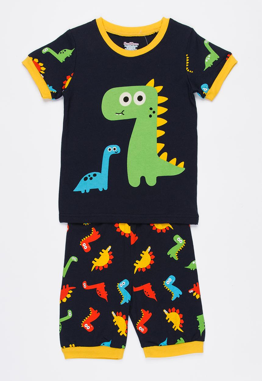 Pop Candy - Boys Printed  PJ Set Navy