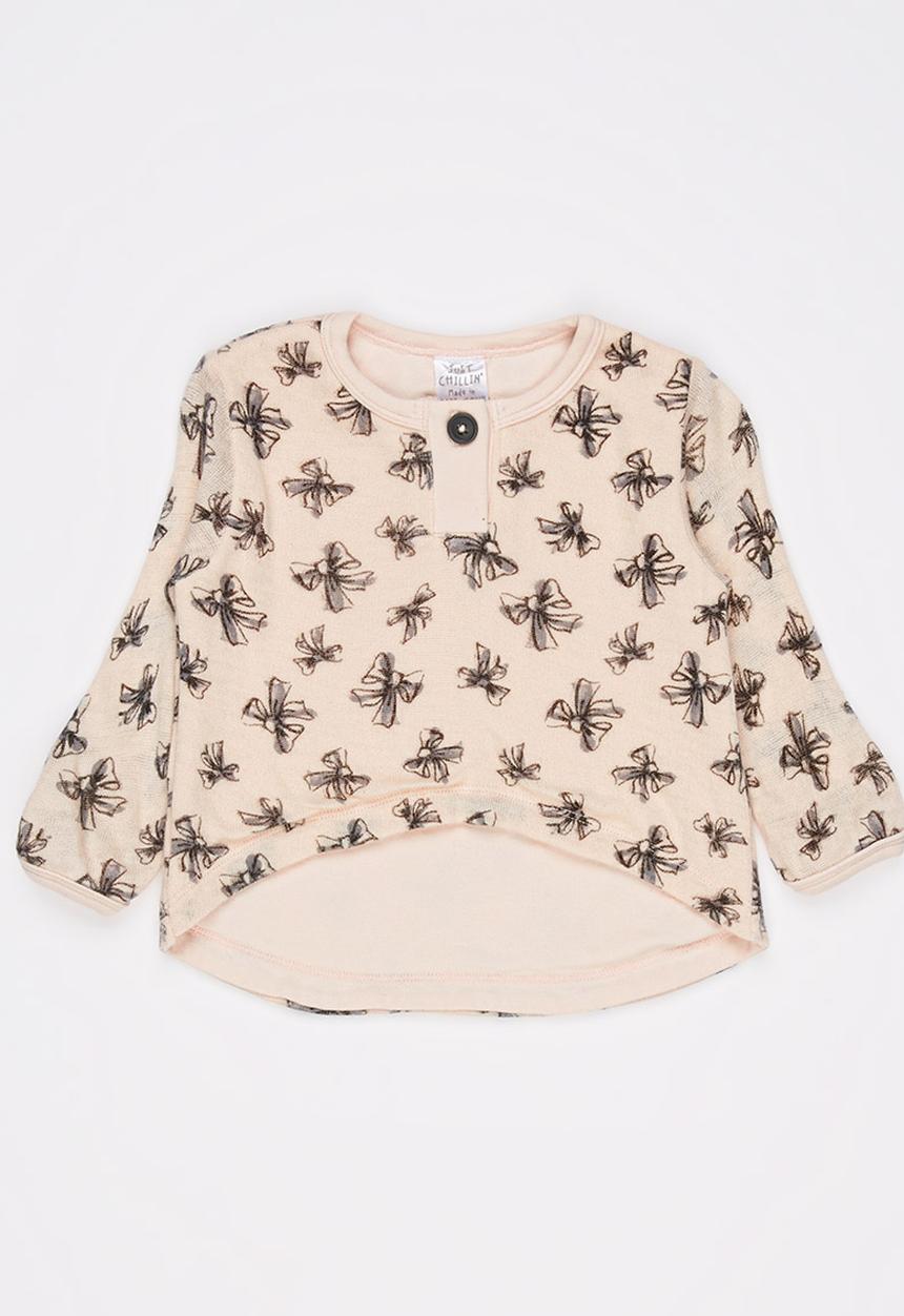 Just chillin - Girls Top Pale Pink