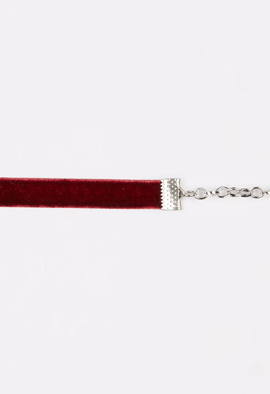 Jewels and Lace - Velvet Choker Burgundy