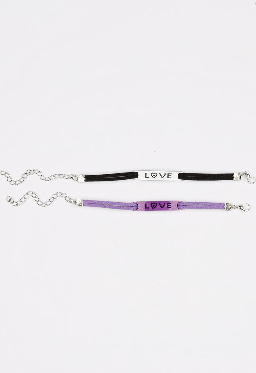 Jewels and Lace - Love Twinpack Bracelets Multi-colour
