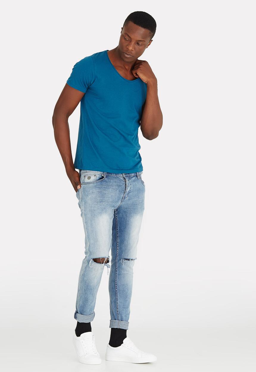 Unruly - Raw V-Tee Blue
