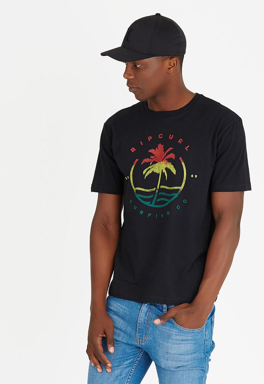 Rip Curl - Palm Wave T Shirt Black