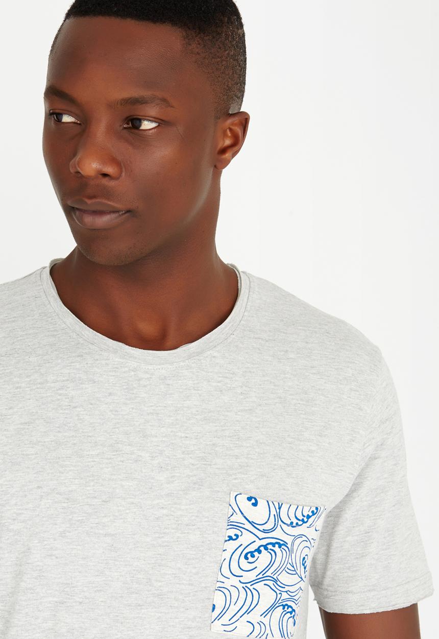 Only & Sons - Thor Pocket Tee Grey Melange