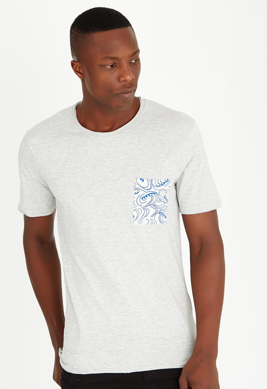 Only & Sons - Thor Pocket Tee Grey Melange