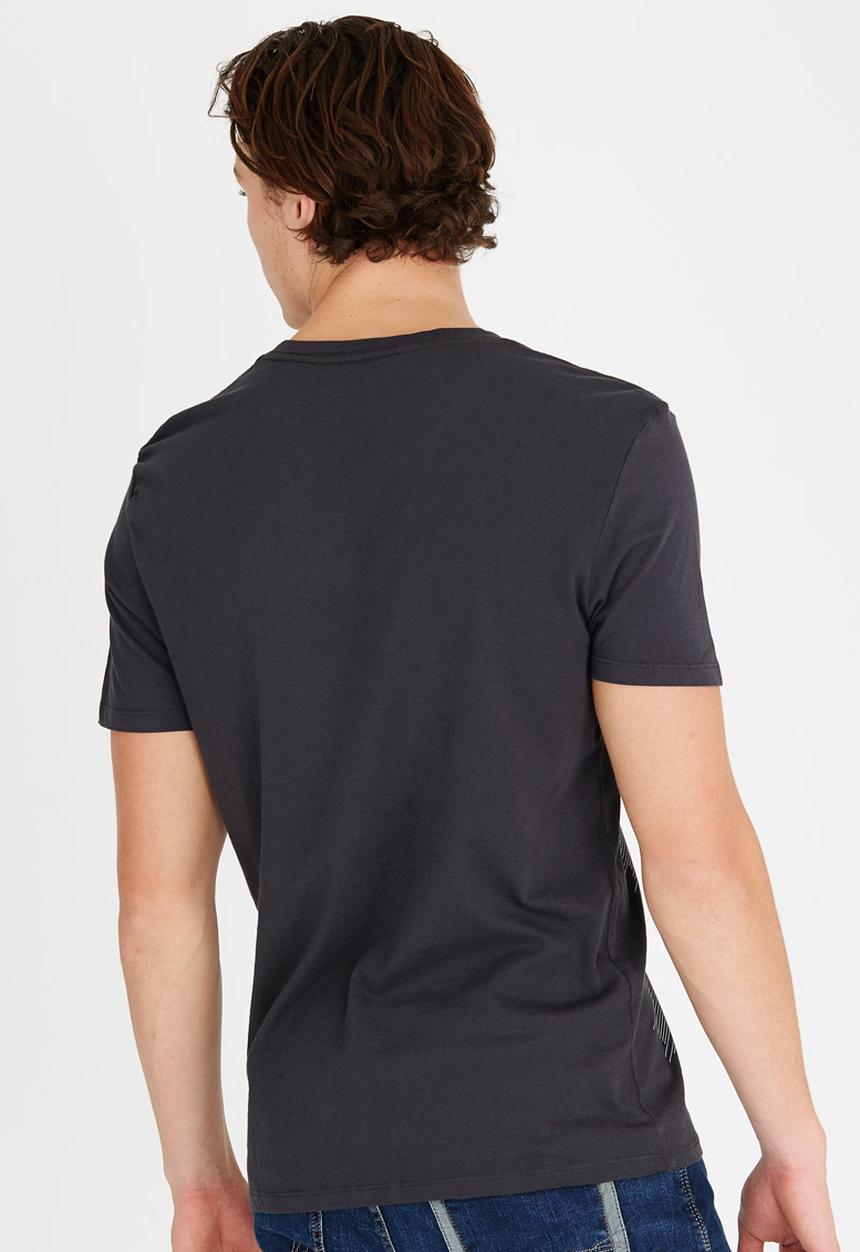 GUESS - Basic G Grid V Neck Tee Black
