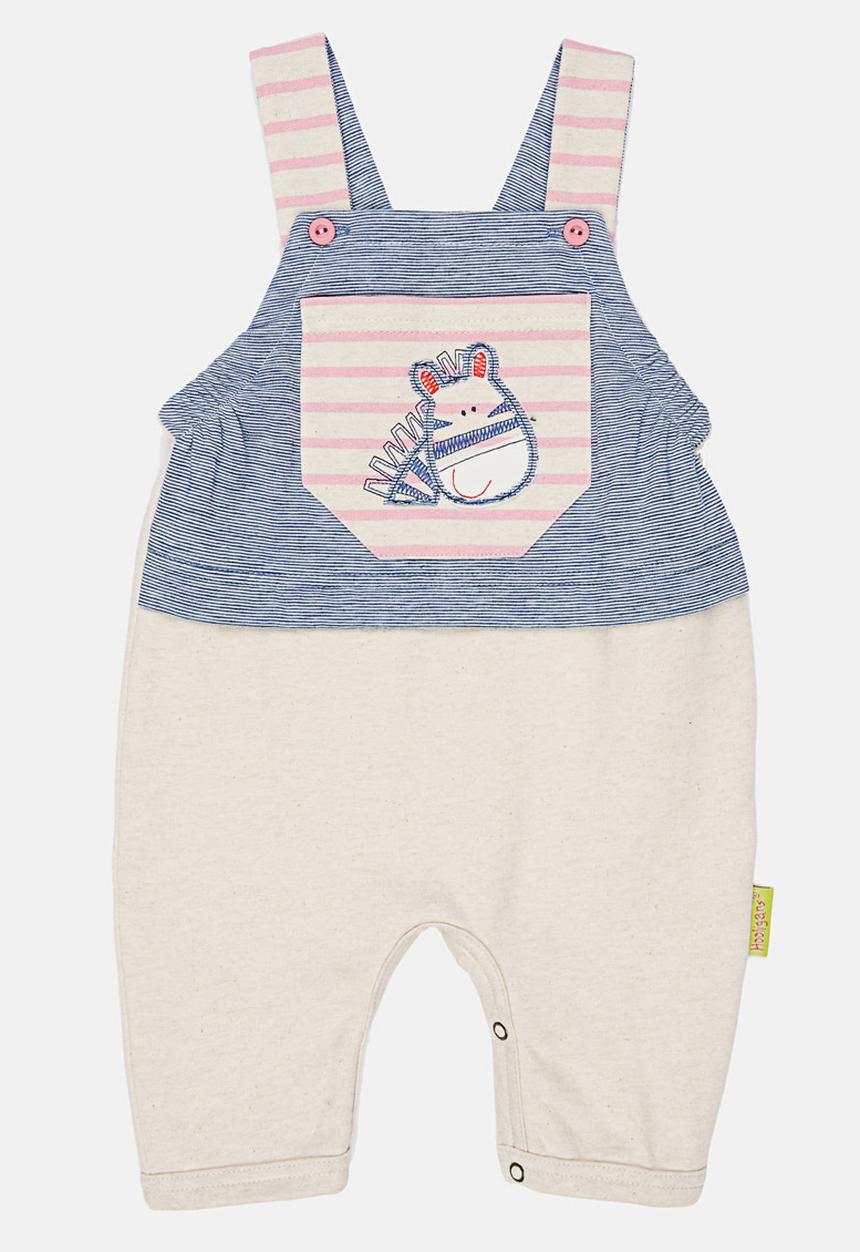 Hooligans - Leggy Giraffe Dungaree Set Multi-colour