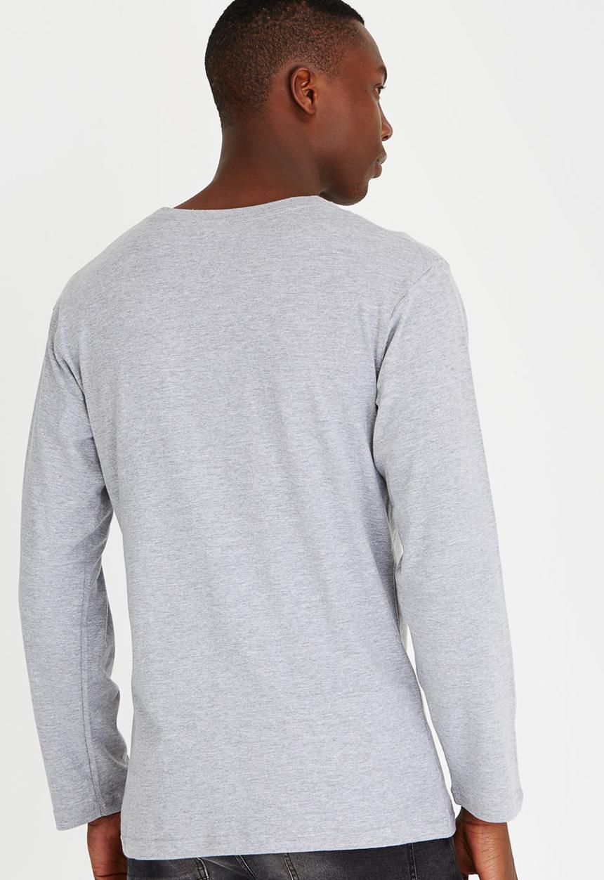 JEEP SPIRIT - Print T Shirt Grey Melange