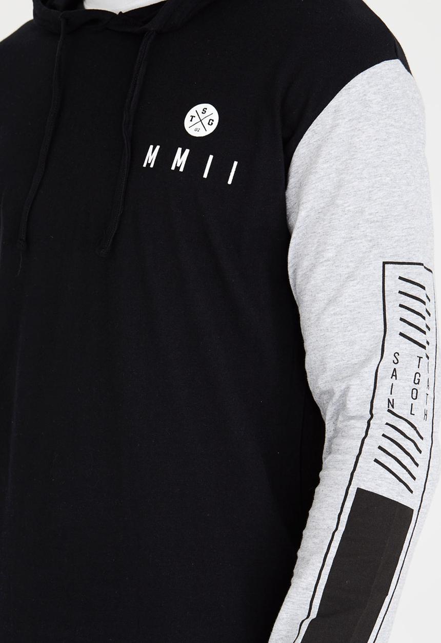 St Goliath - Ricochet Hooded Long Sleeve Black
