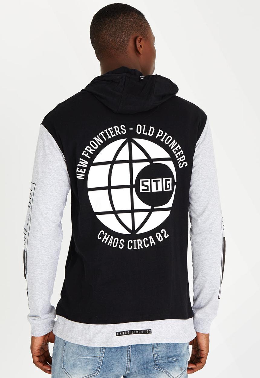 St Goliath - Ricochet Hooded Long Sleeve Black