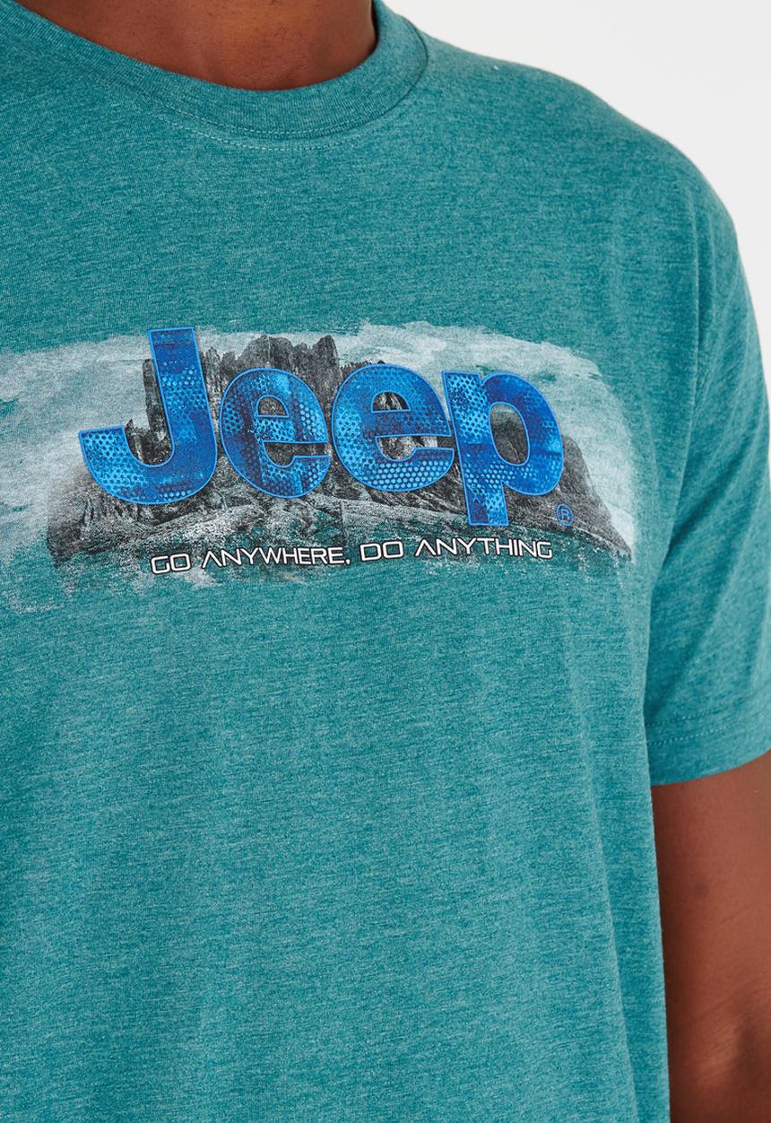 JEEP - Printed T Shirt Dark Green