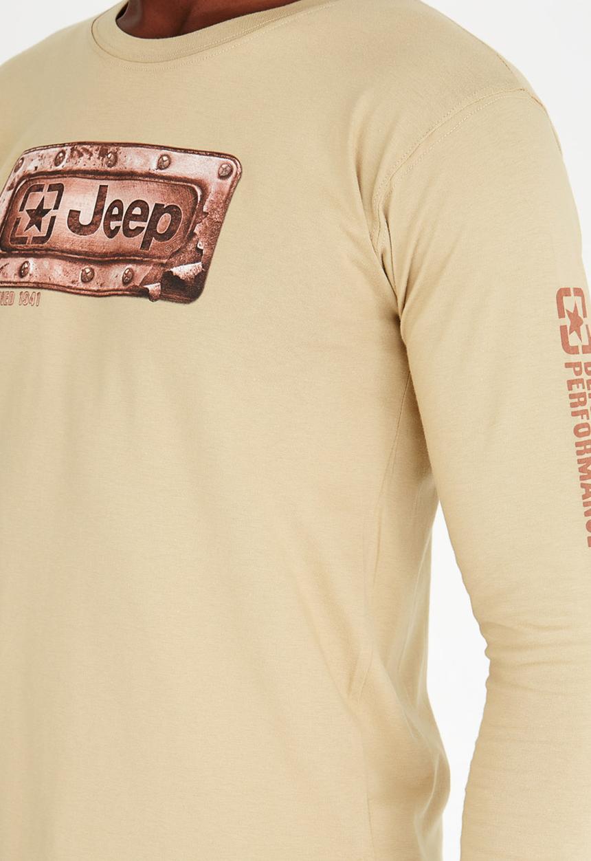 JEEP - Print T Shirt Stone