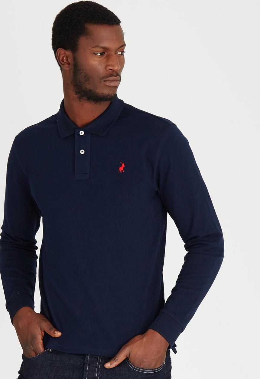 POLO - Pique Long Sleeve Golfer Navy