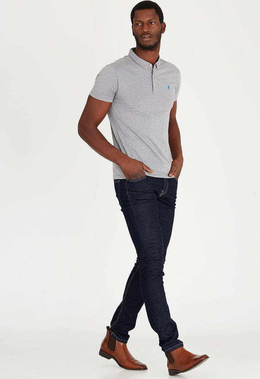 POLO - Classic Small Pony Golfer Grey Melange