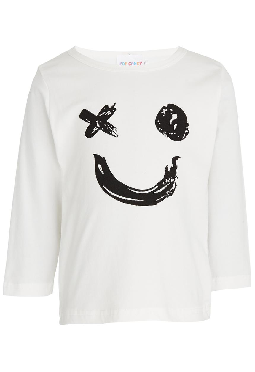Pop Candy - Printed L/S Tee White