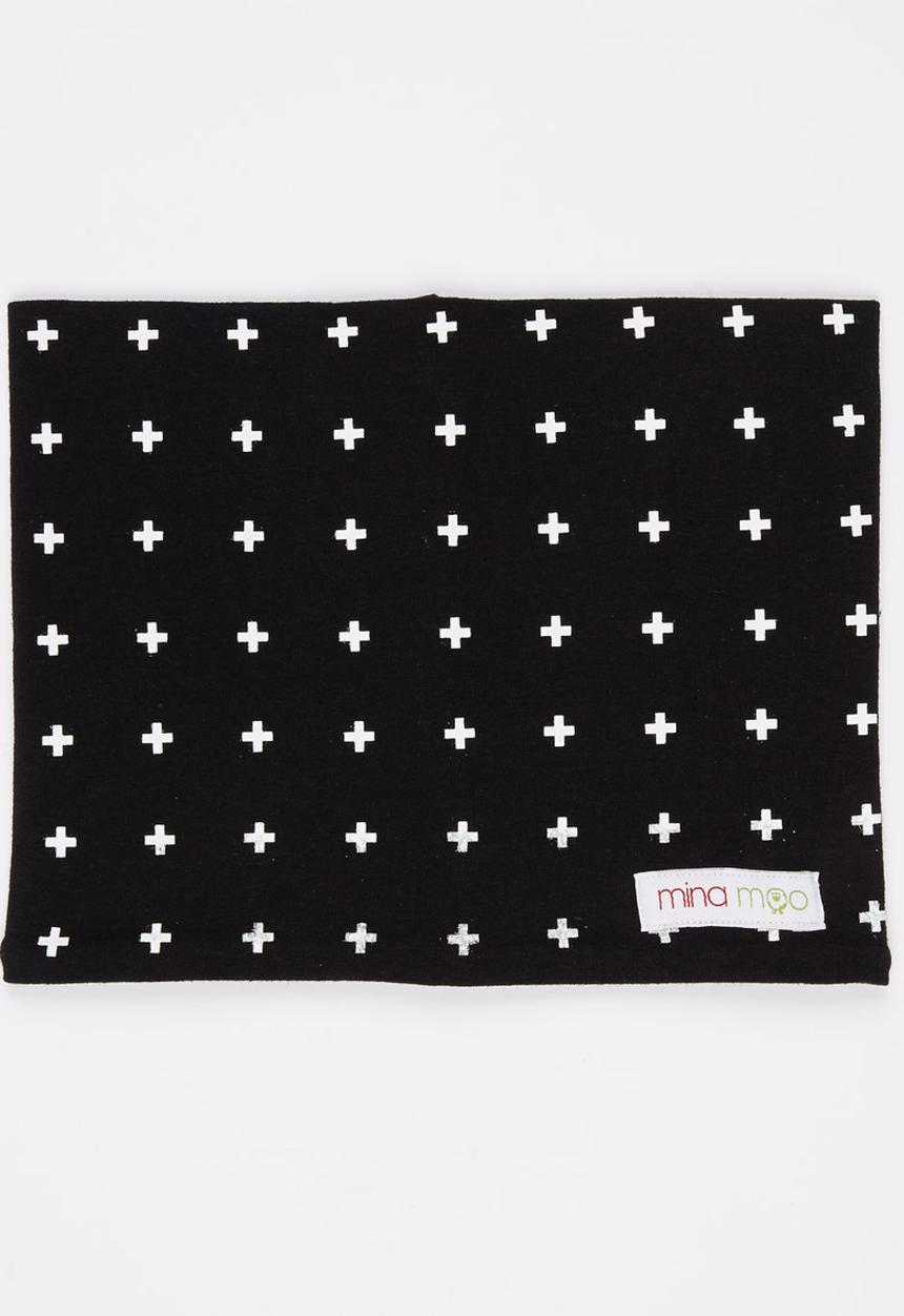 Mina Moo - Swiss Cross Snoodi Black and White