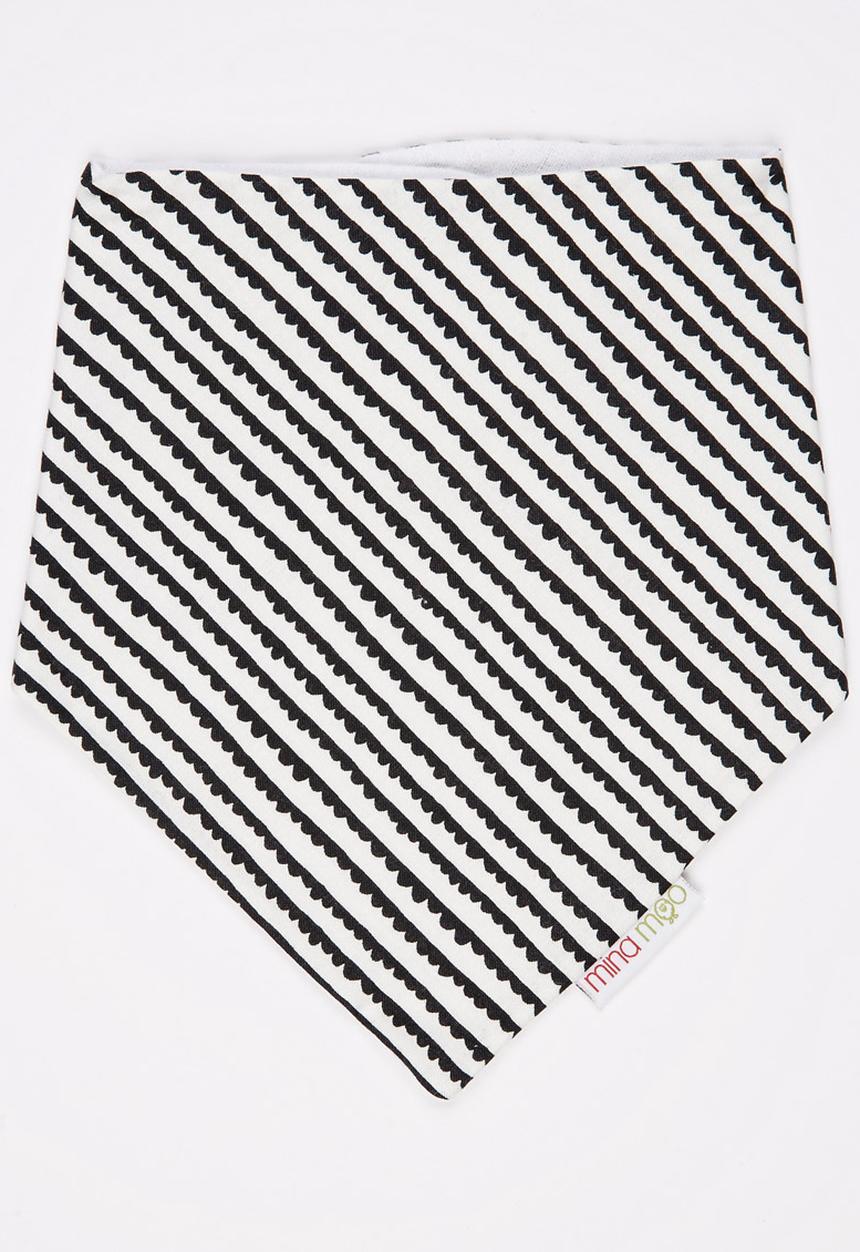 Mina Moo - Mini Hedges Bib Black and White