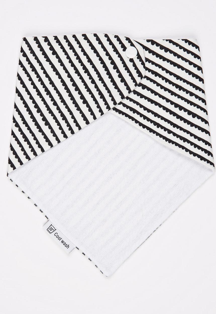 Mina Moo - Mini Hedges Bib Black and White