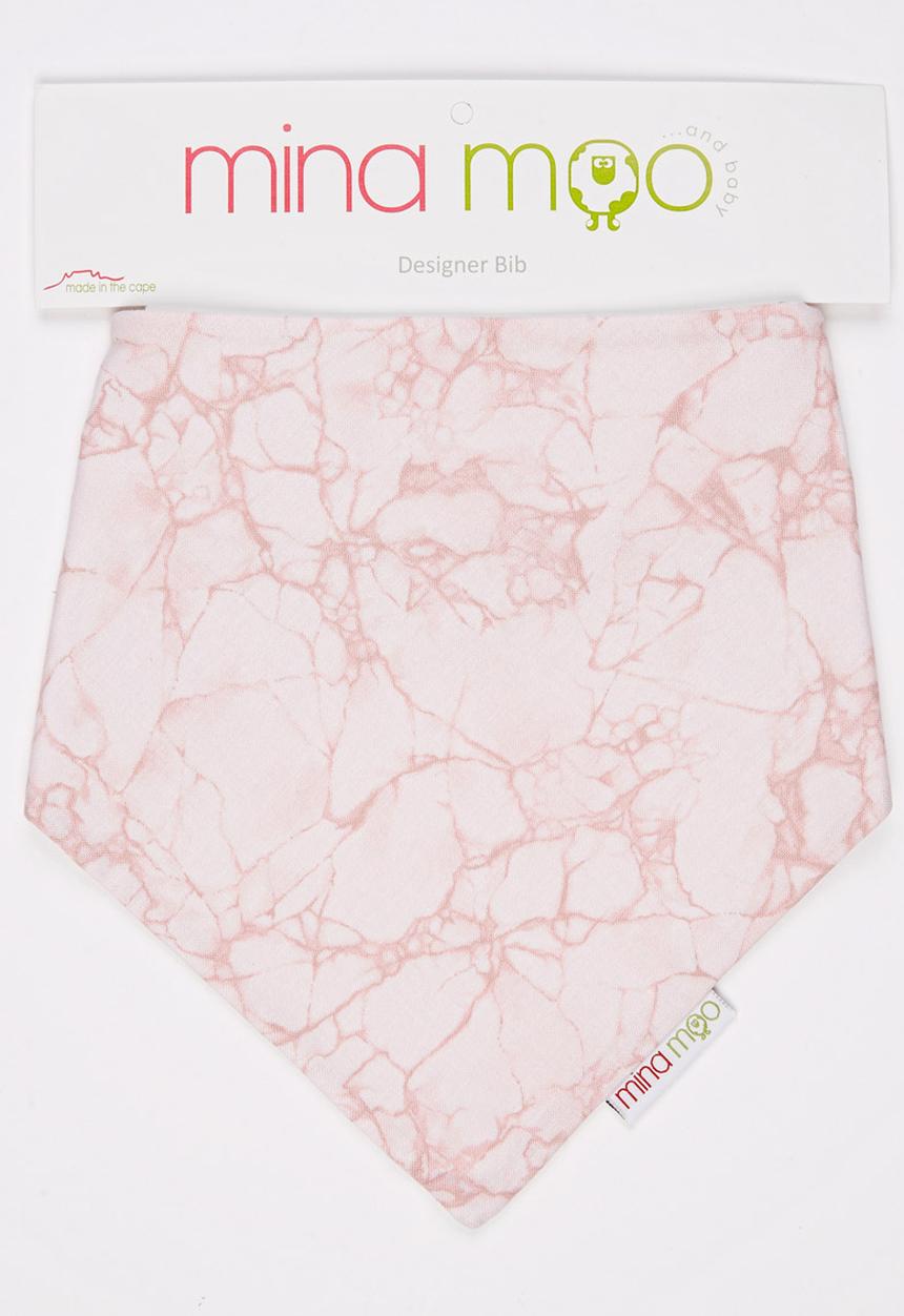 Mina Moo - Rose Marble Bib Mid Pink