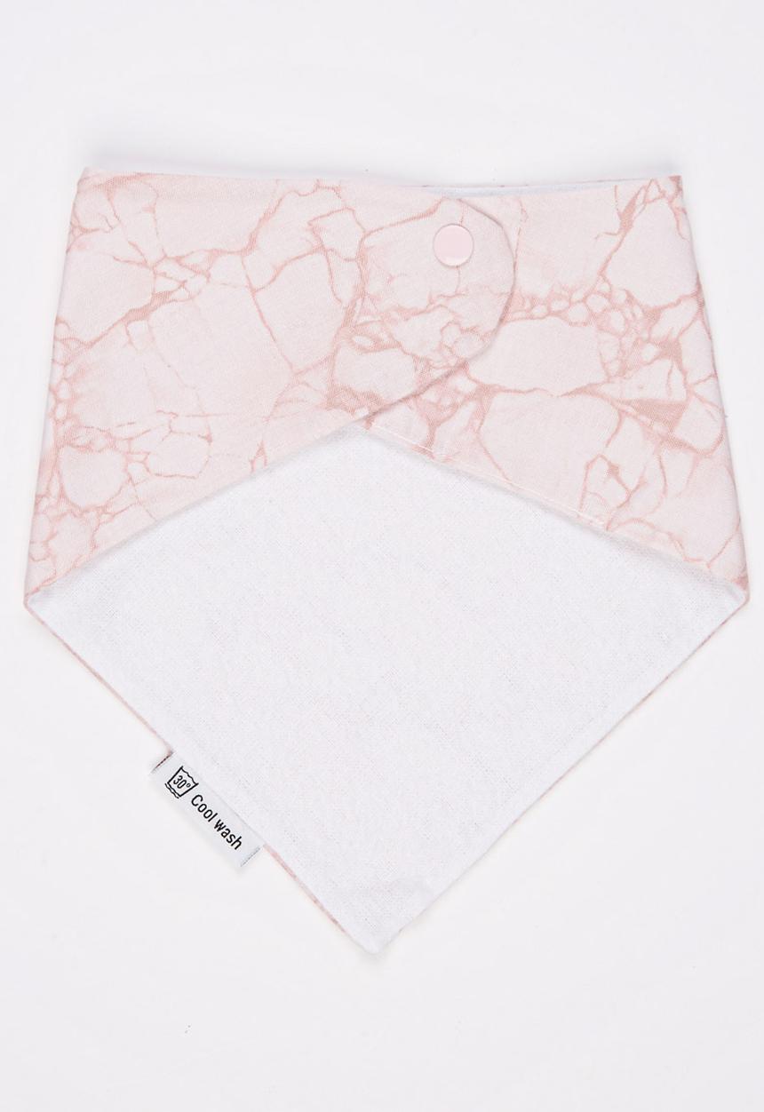 Mina Moo - Rose Marble Bib Mid Pink