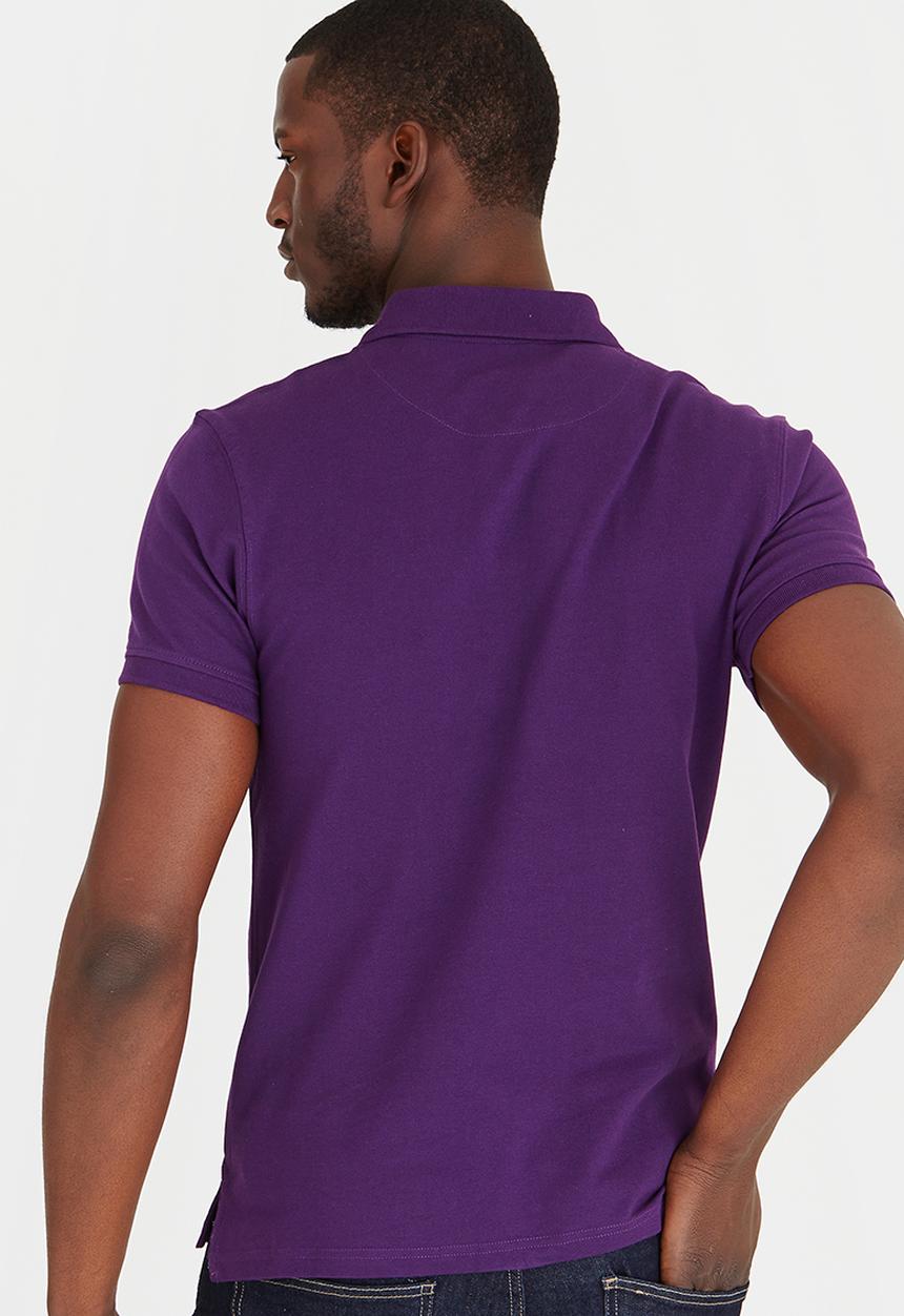 POLO - Classic Stretch Short Sleeve Golfer Dark Purple