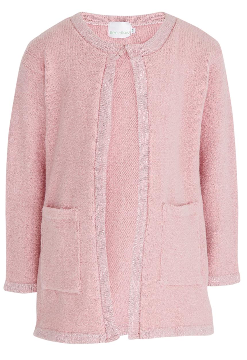 See-Saw - Fluffy Cardigan Pale Pink