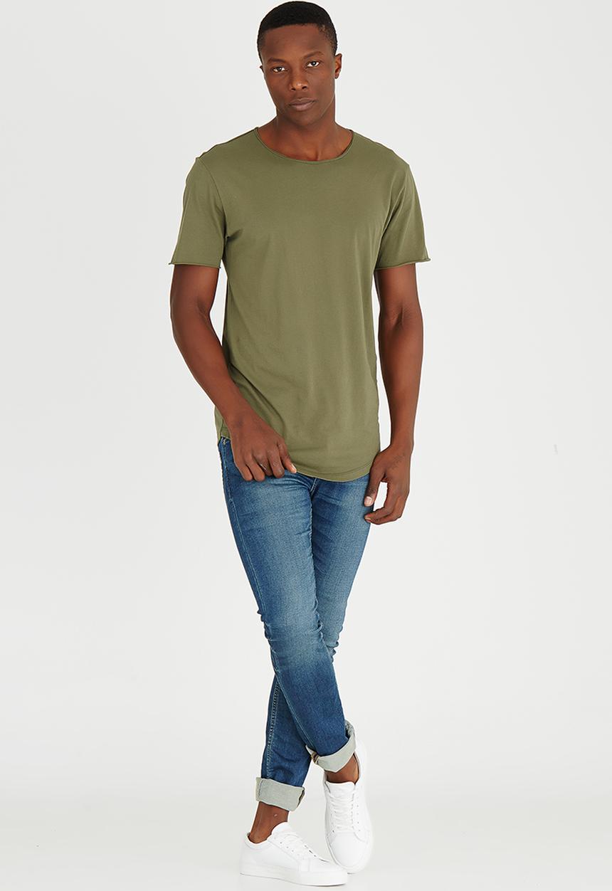 Only & Sons - Mahu Long Line T-Shirt Khaki Green