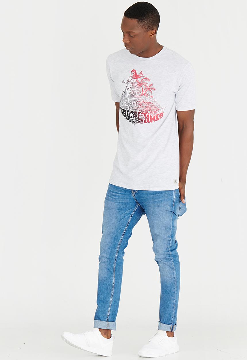 Quiksilver - Printed Fashion Fit Tee White