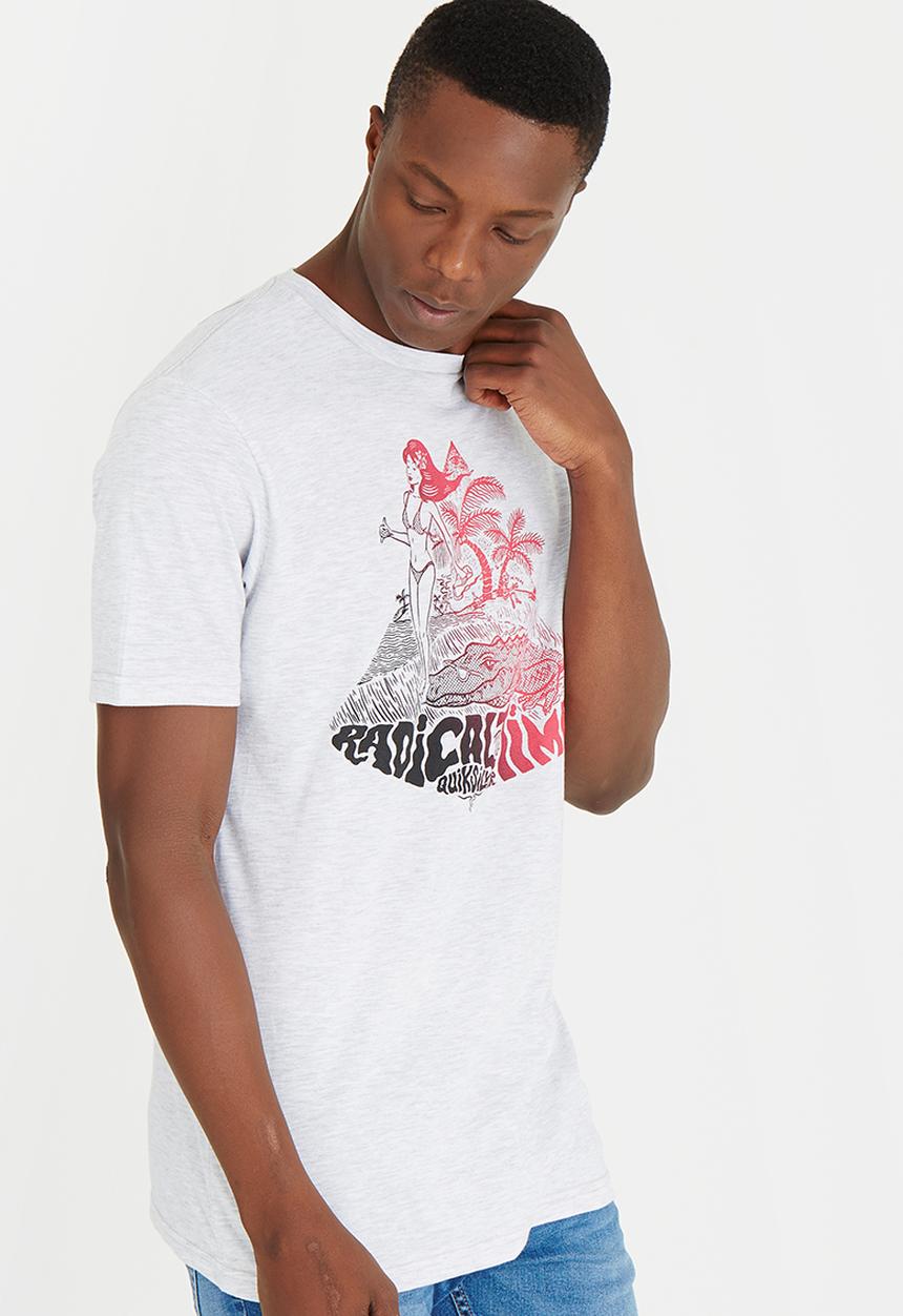 Quiksilver - Printed Fashion Fit Tee White