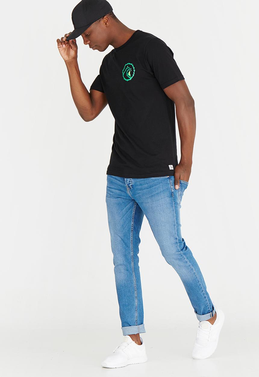 Quiksilver - Printed Fashion Fit Ctton Tee Black