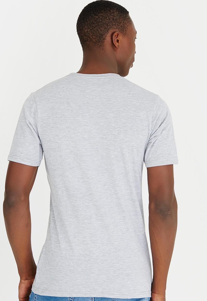 Quiksilver - Chest Printed Fashion Fit Tee Grey