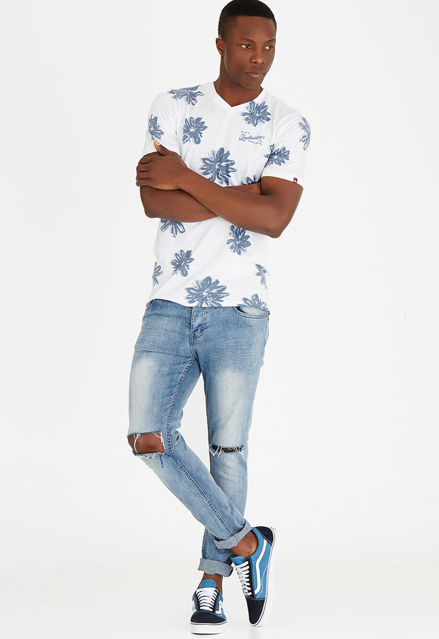 Quiksilver - All Over Print Fashion Fit Tee White