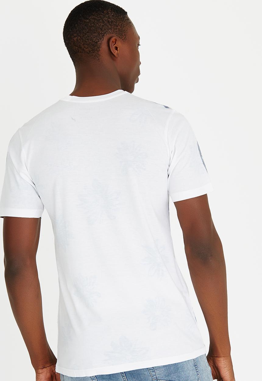 Quiksilver - All Over Print Fashion Fit Tee White