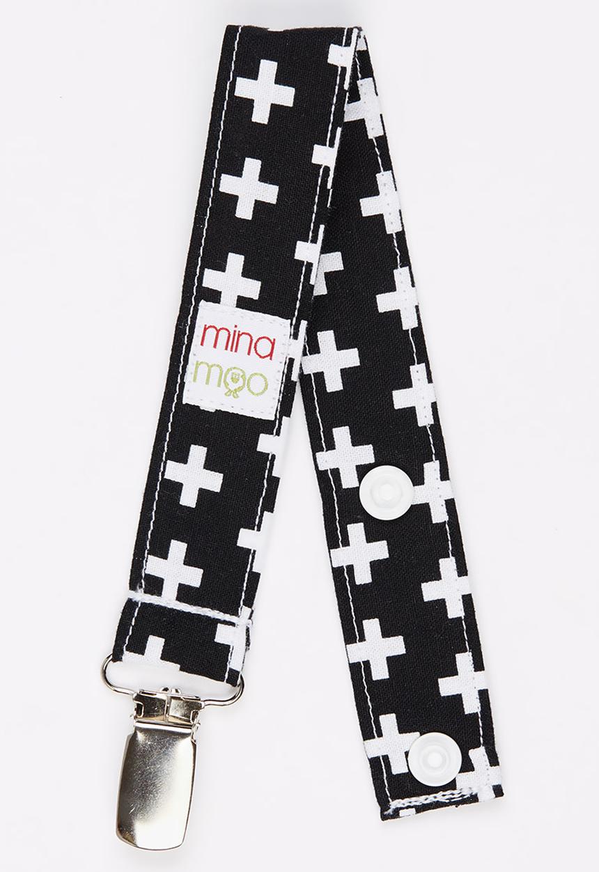 Mina Moo - Black Swiss Dummy Clip Black and White