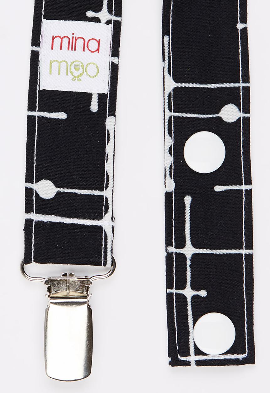 Mina Moo - Black Grid Dummy Clip Black and White