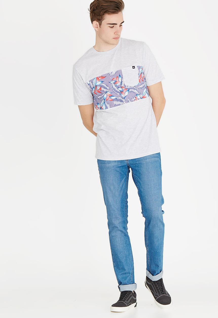 Quiksilver - Fashion Fit Cotton Pocket Tee Grey